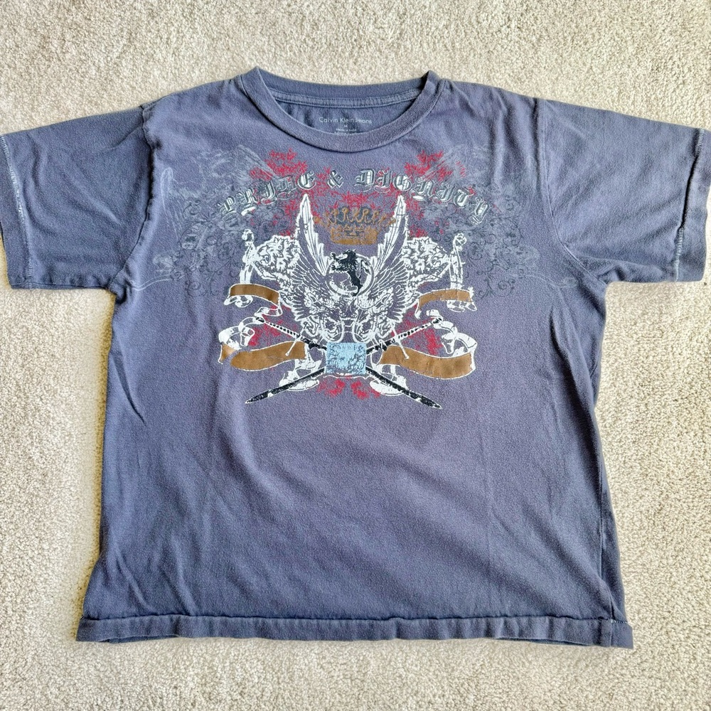 Calvin Klein CK Pride and Dignity Short Sleeve T-Shirt Teen's Youth Medium 10/12